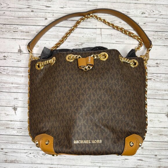 Michael Kors MK 'Alanis' Tote Purse | Brown | Medium - Picture 2 of 8